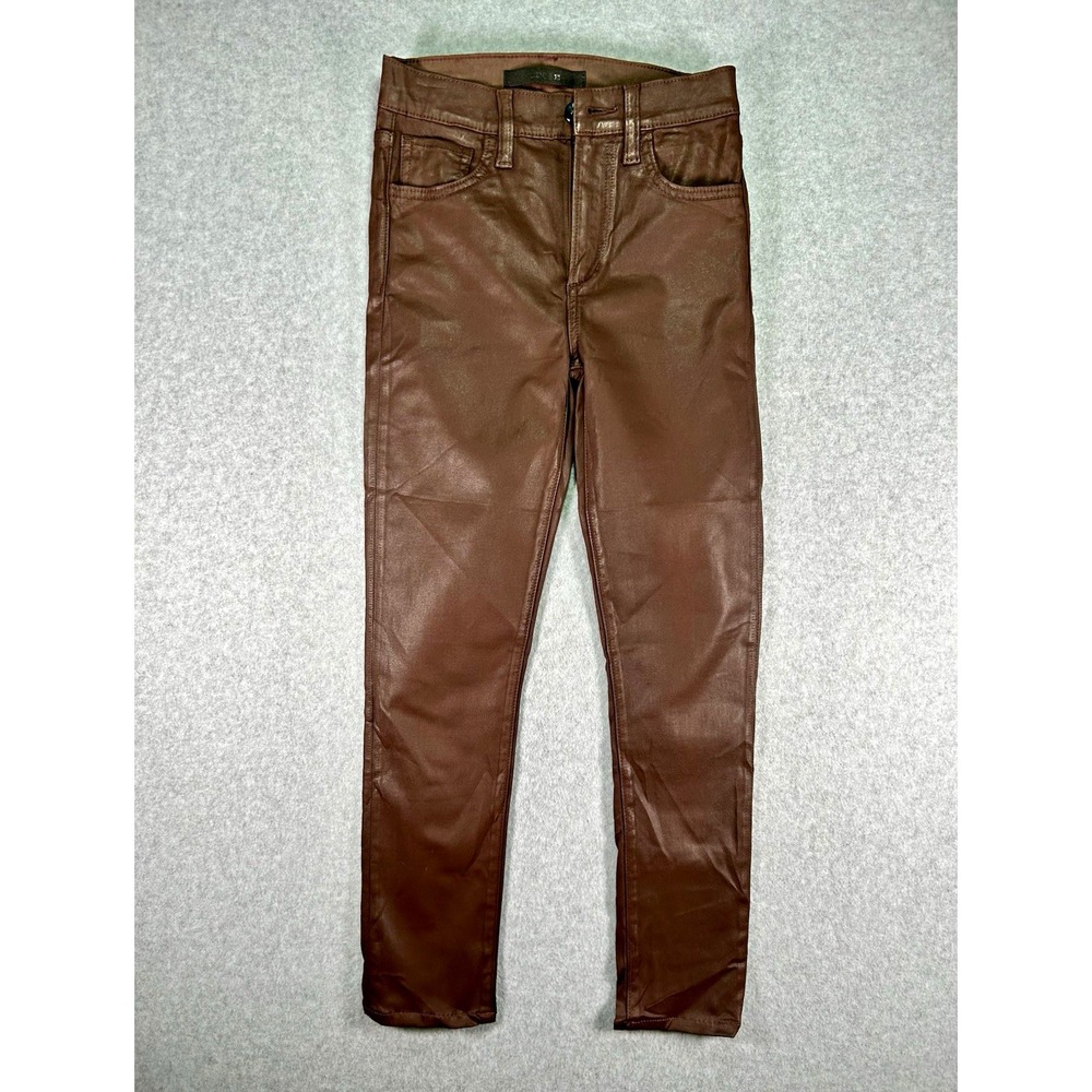 Joe's Jeans The Charlie High Rise Skinny Ankle Coated Pants Brown Size 24 *photo